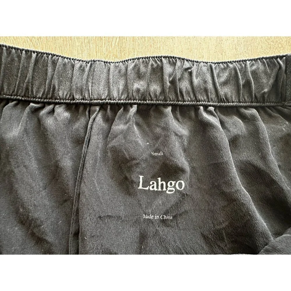 Lunya Lahgo Washable Silk Black Boxers in Black Size Small